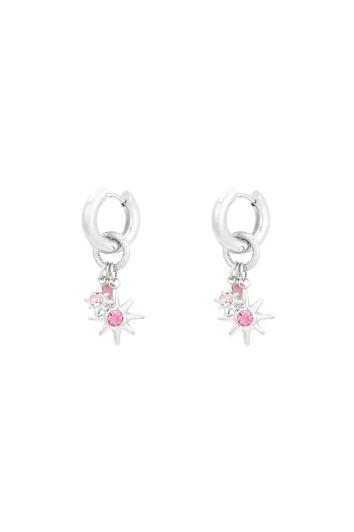 Pink starlight earring