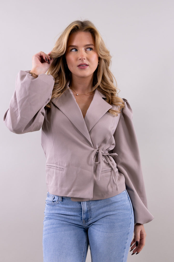 Jane plain wrap blazer