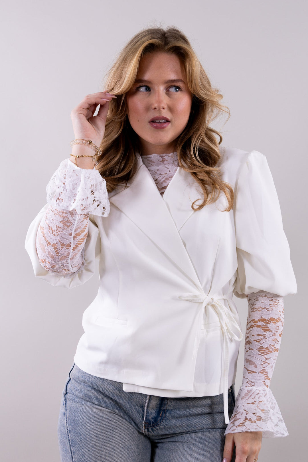 Jane wrap blazer short sleeve