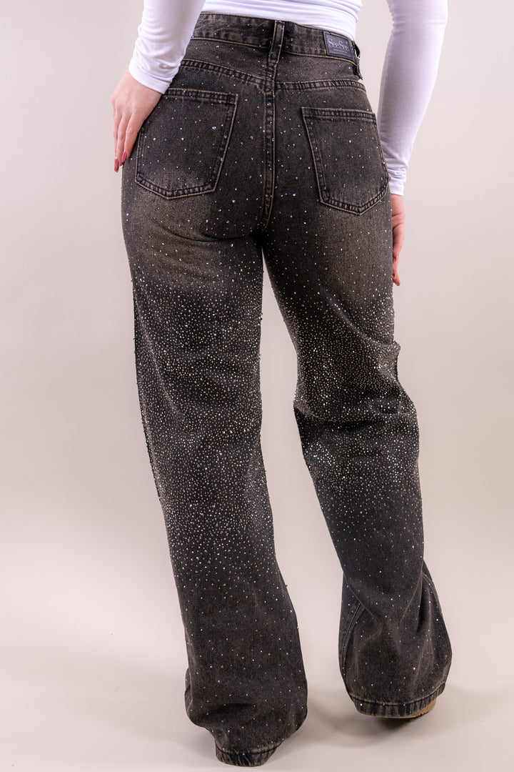 Riley glitter wide leg jeans